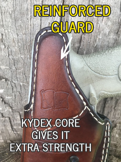 Reinforced Guard/ POLICE Emblem Style Retention Leather OWB