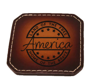 Drink Coaster Set 5-The Patriot Set- Laser Engraved