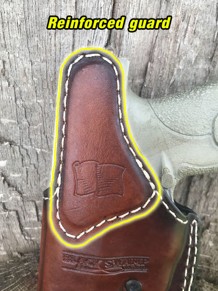 Reinforced Guard/ DONT TREAD ON ME Emblem Style Retention Leather Holster OWB