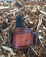 Reinforced Guard/ Hand Tooled Retention Leather Holster OWB