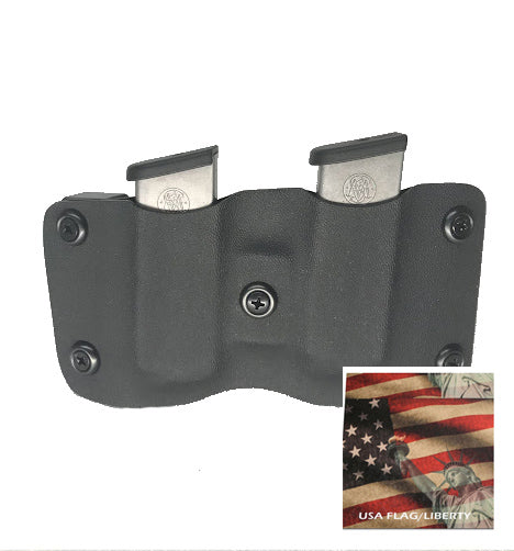 Double Kydex Magazine Holder OWB- Patterned Kydex