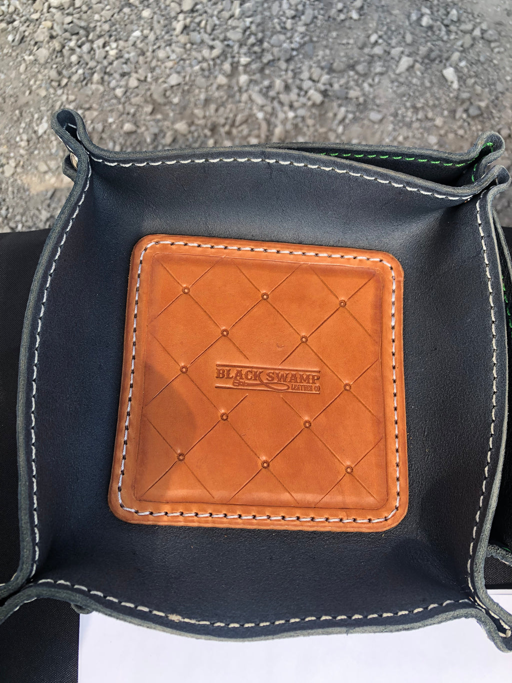 Valet Tray -Blue with White thread #2 (catch all tray)