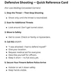 Defensive Shooting Quick Reference Guide