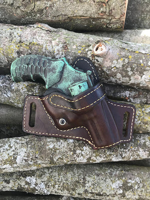 Reinforced Guard/ Cross Draw Retention Leather Holster OWB