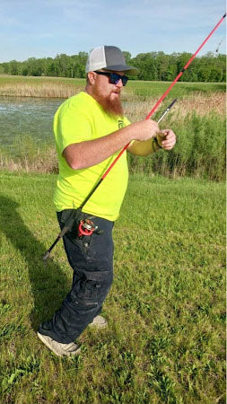 black man fishing with pole Fishing Pole Holster/ Black – Black Swamp Leather Company LLC