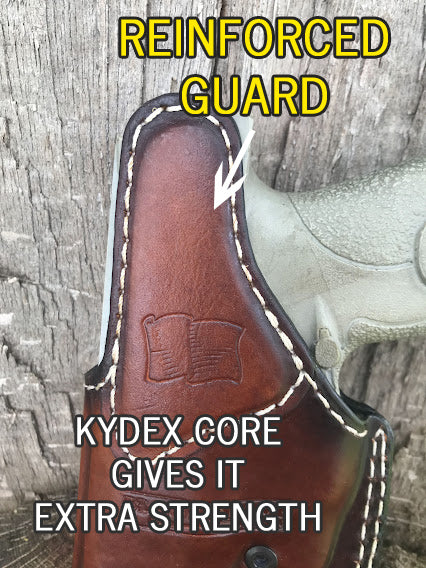 Reinforced Guard/ Cross Draw Retention Leather Holster OWB