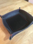 Valet Tray -Blue with Red and White thread (catch all tray)