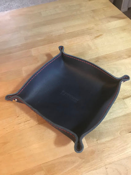 Valet Tray- Blue with RED Thread(catch all tray)