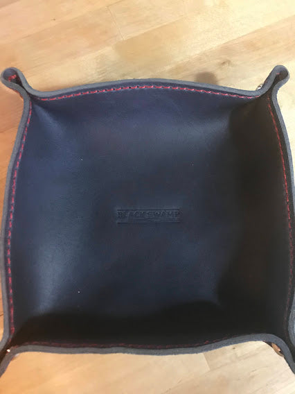 Valet Tray- Blue with RED Thread(catch all tray)