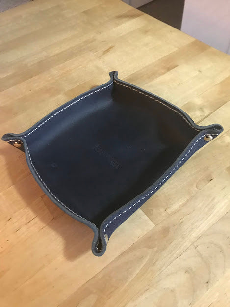 Valet Tray -Blue with White thread (catch all tray)