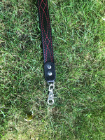 Dog Leash- Black/ Design Stitched
