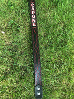 Dog Leash- Black/ Design Stitched