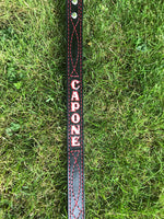 Dog Leash- Black/ Design Stitched