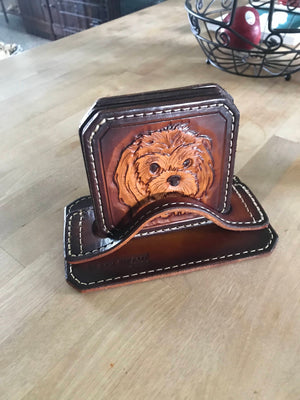 Customized Leather Drink Coasters