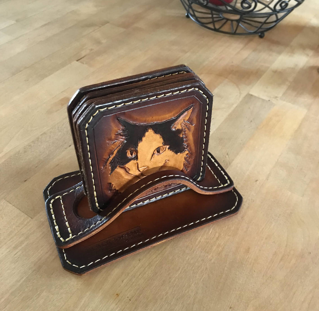 Customized Leather Drink Coasters