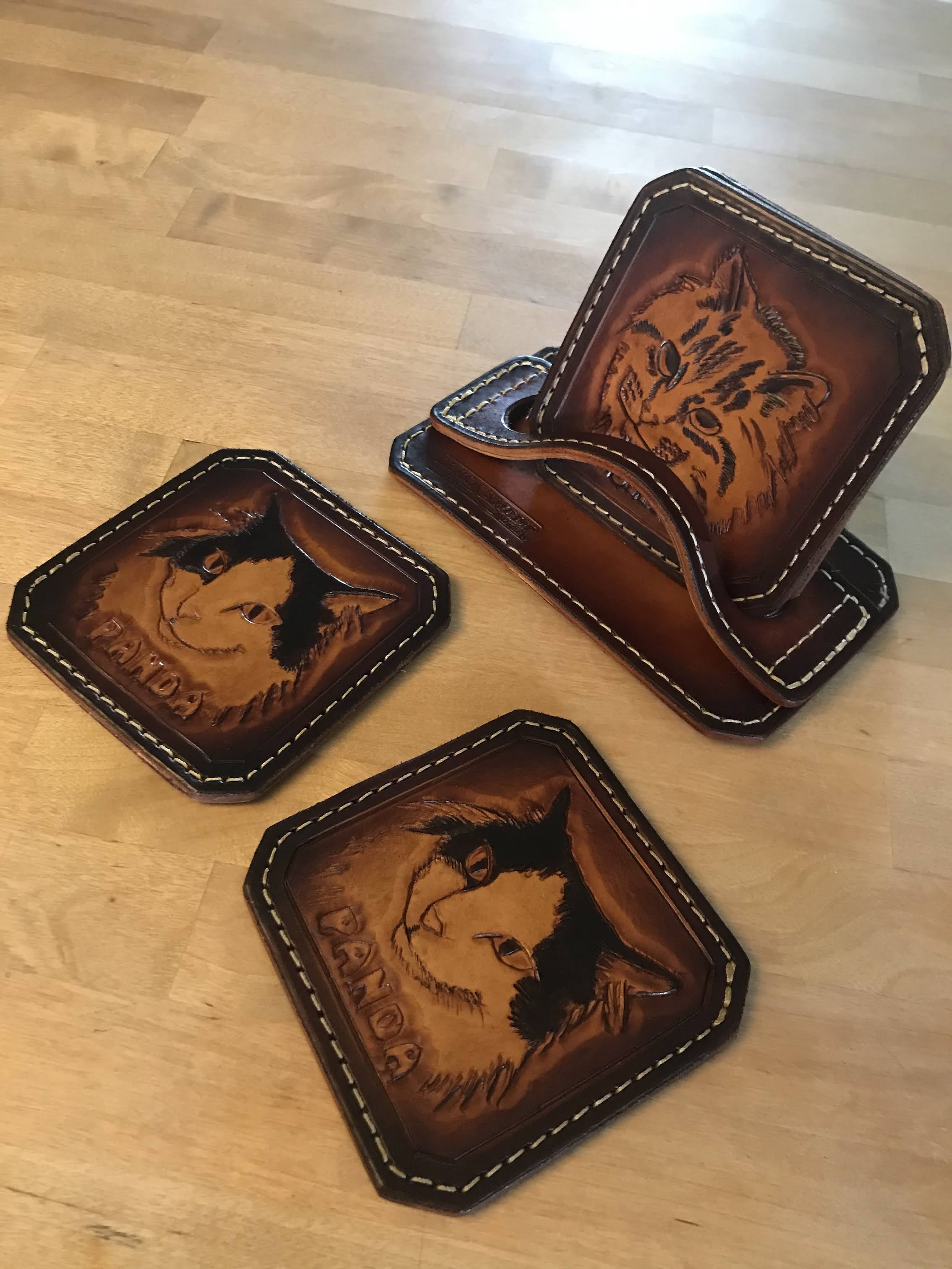 Customized Leather Drink Coasters