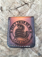 Laser Engraved-Bifold Wallet- Hand dyed Sunburst Color