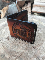 Laser Engraved-Bifold Wallet- Hand dyed Sunburst Color