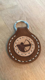 Laser Engraved Key Fob- Round- Customizable