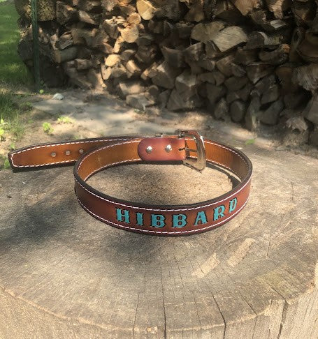 Double Thick- Gun Belt- With Tooling- Painted