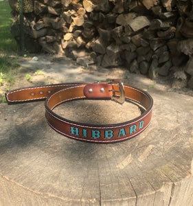 Double Thick- Gun Belt- With Tooling- Painted