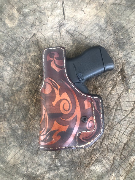 Retention Leather IWB - Scroll Design
