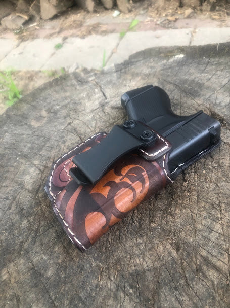 Retention Leather IWB - Scroll Design