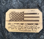 We The People — Laser-Engraved Wood Plaque