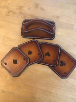 Drink Coaster Set- Playing Cards- Laser Engraved