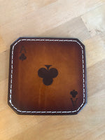Drink Coaster Set- Playing Cards- Laser Engraved