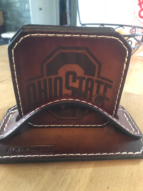 Drink Coaster Set- Ohio State- Laser Engraved