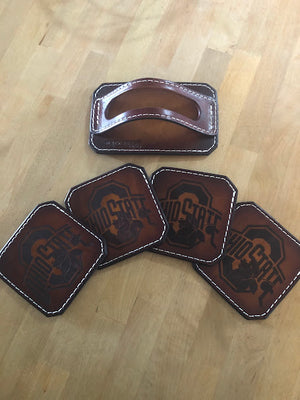 Drink Coaster Set- Ohio State- Laser Engraved
