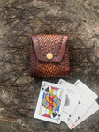 Poker Card Deck Case/ Basket Weave Pattern