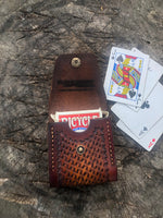 Poker Card Deck Case/ Basket Weave Pattern