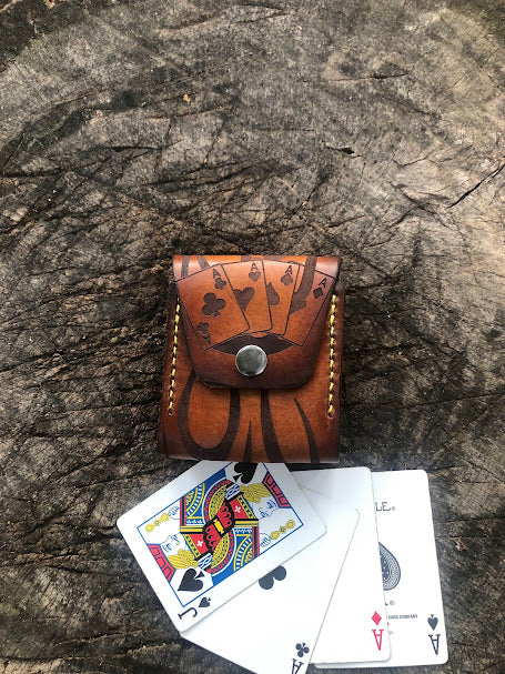 Poker Card Deck Case/ Tribal Flames
