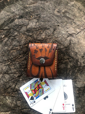 Poker Card Deck Case/ Tribal Flames