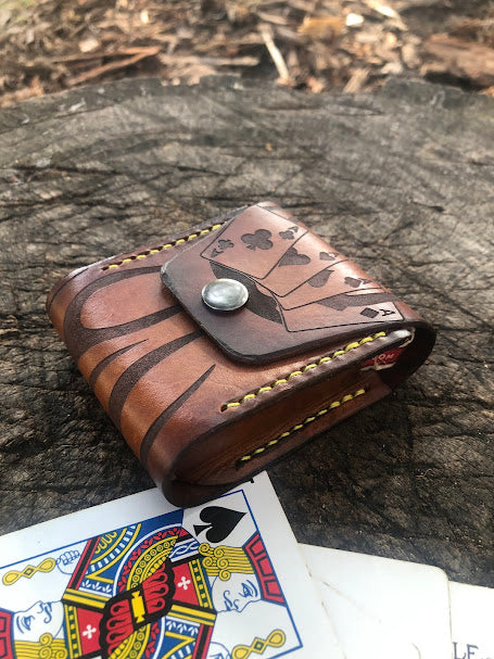 Poker Card Deck Case/ Tribal Flames