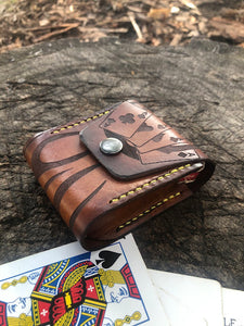 Poker Card Deck Case/ Tribal Flames