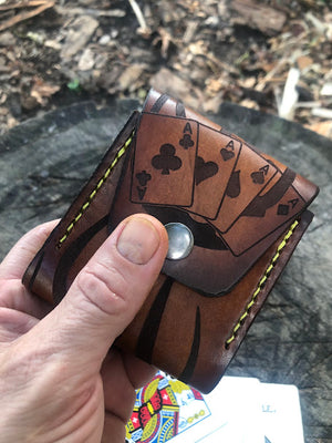 Poker Card Deck Case/ Tribal Flames