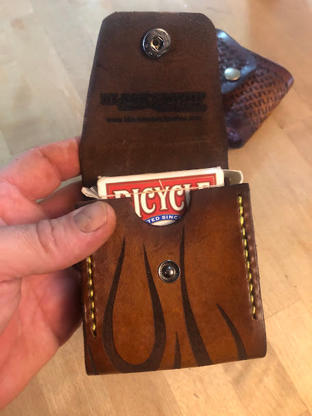 Poker Card Deck Case/ Tribal Flames