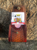 Poker Card Deck Case/ Basket Weave Pattern