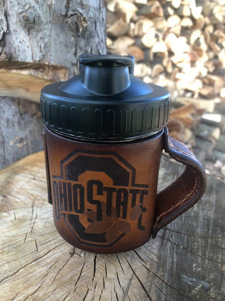 Laser Engraved Leather Coffee Mug 16oz (Copy)