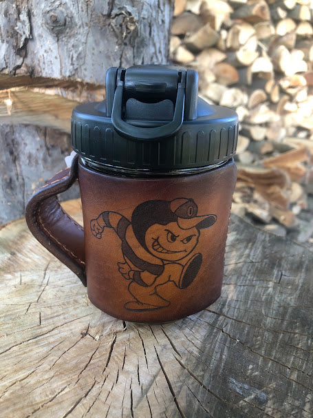 Laser Engraved Leather Coffee Mug 16oz (Copy)