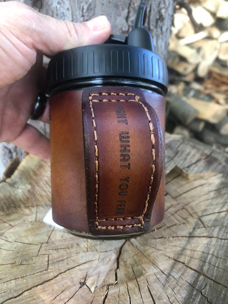 Laser Engraved Leather Coffee Mug 16oz (Copy)