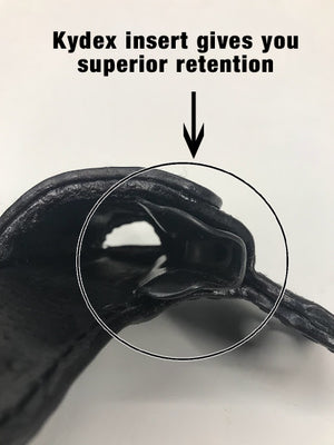 Reinforced Guard/ Retention Leather IWB- Pull The Dot Snap Loops