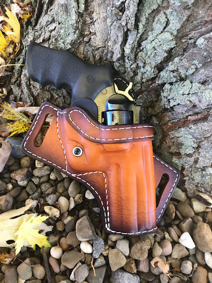 Reinforced Guard/ Cross Draw Retention Leather Holster OWB