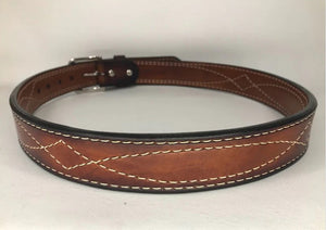 Double Thick- Gun Belt- Gunslinger Stitching