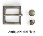 Classic Leather Belt With Tooling -Painted