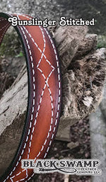 Double Thick- Gun Belt- Gunslinger Stitching