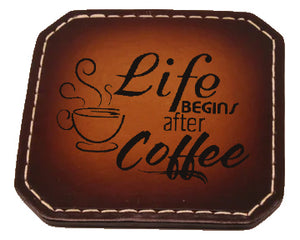Drink Coaster SET #2 Laser Engraved